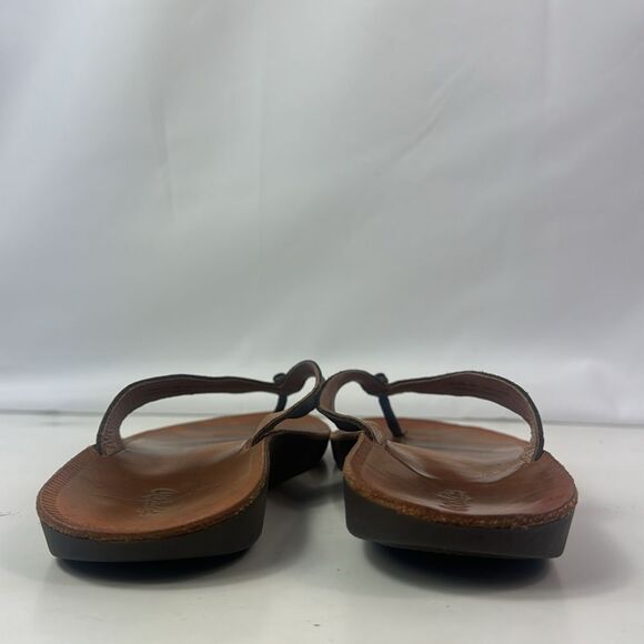 Olukai Loea Leather Strap Minimalist Women's Sandals - Picture 5 of 14